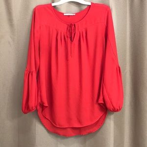 VIOLET + CLAIRE RED BLOUSE
